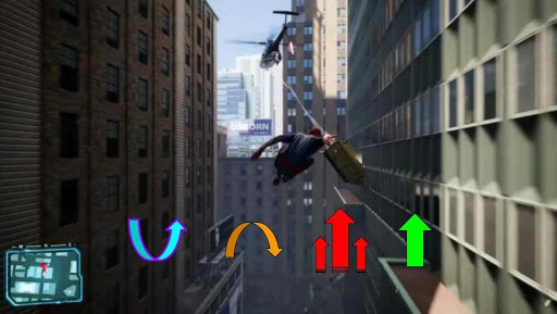 Screenshot from Spider-man the game with potential controls